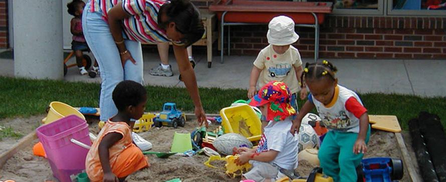 Children in sandbox